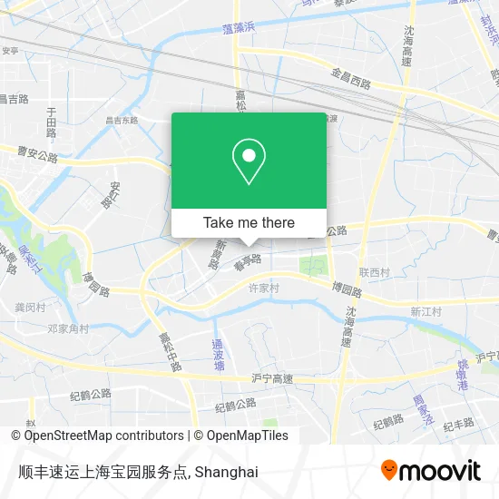 顺丰速运上海宝园服务点 map