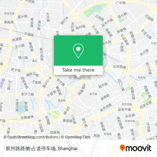 胶州路路侧-占道停车场 map