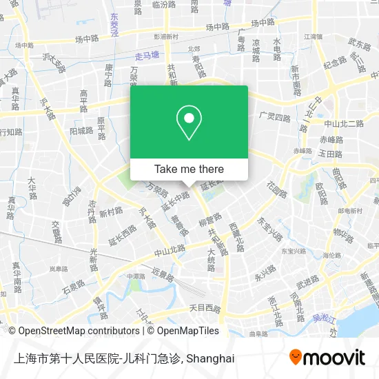 上海市第十人民医院-儿科门急诊 map