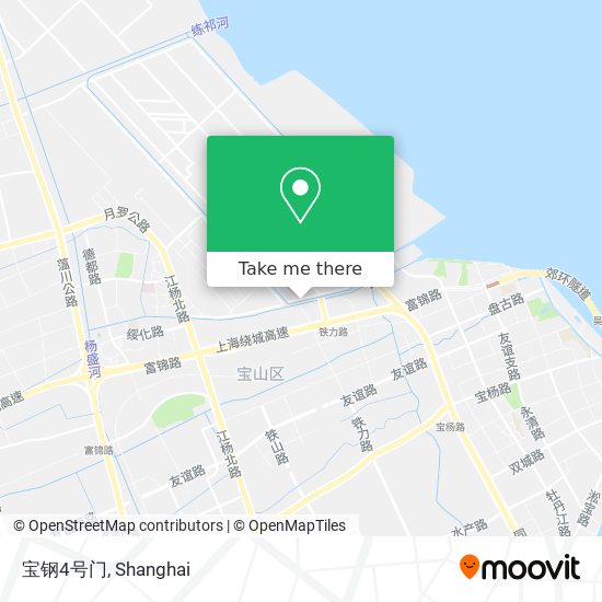 宝钢4号门 map