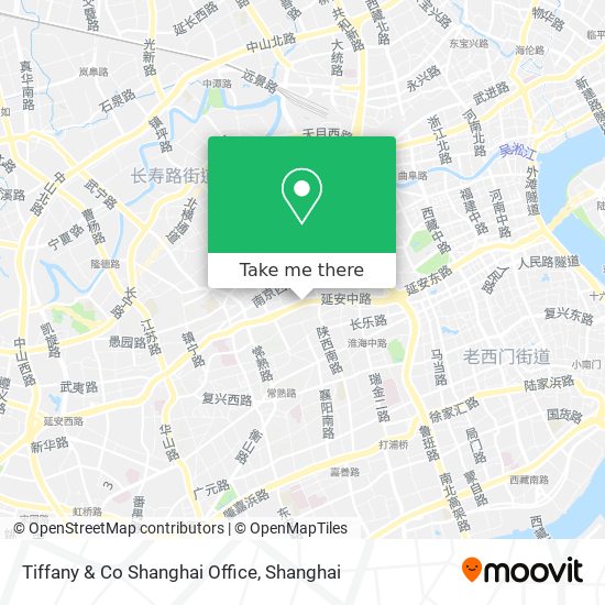 Tiffany & Co Shanghai Office map