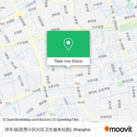 停车场(双秀小区社区卫生服务站西) map