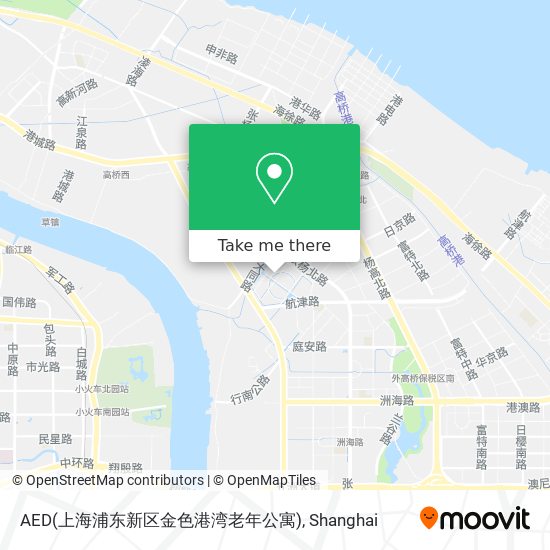 AED(上海浦东新区金色港湾老年公寓) map