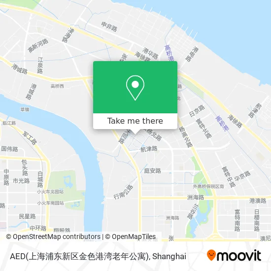 AED(上海浦东新区金色港湾老年公寓) map