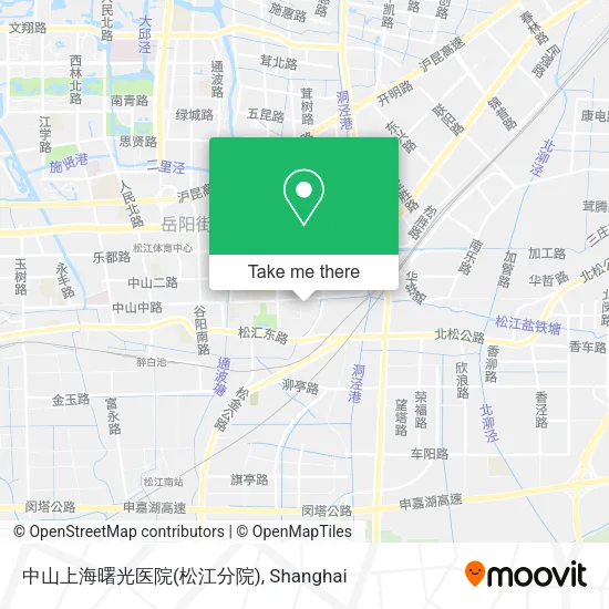 中山上海曙光医院(松江分院) map