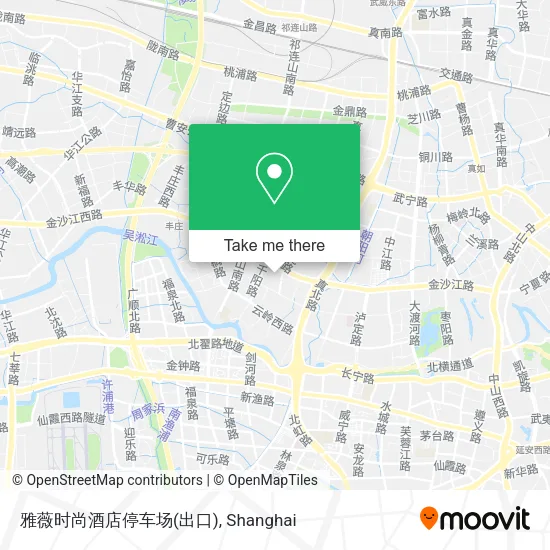 雅薇时尚酒店停车场(出口) map