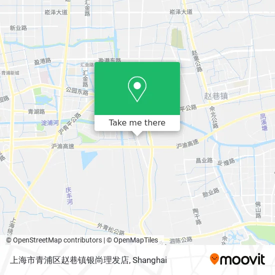 上海市青浦区赵巷镇银尚理发店 map