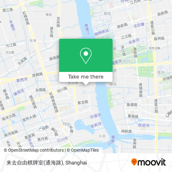 来去自由棋牌室(通海路) map