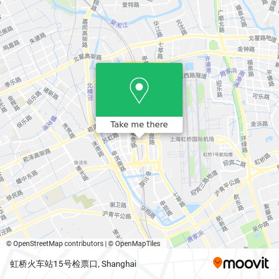 虹桥火车站15号检票口 map