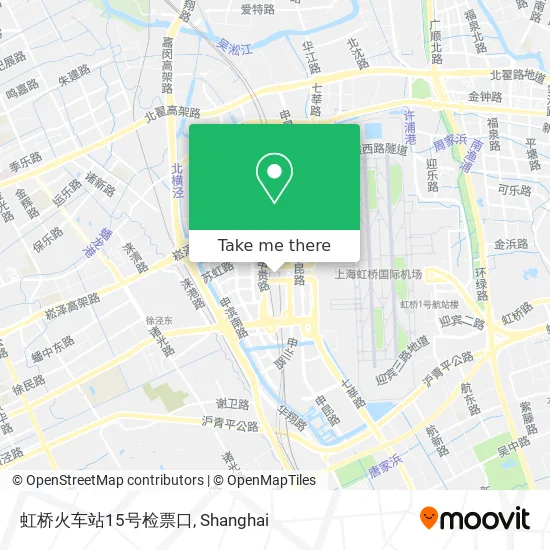 虹桥火车站15号检票口 map