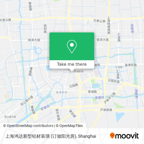 上海鸿达新型铝材装璜  (订做阳光房) map