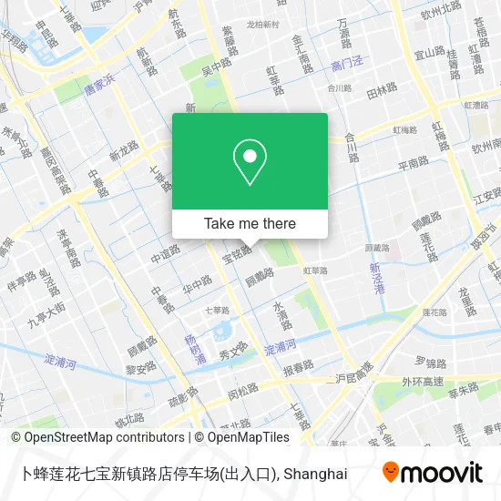 卜蜂莲花七宝新镇路店停车场(出入口) map
