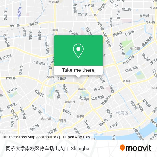 同济大学南校区停车场出入口 map