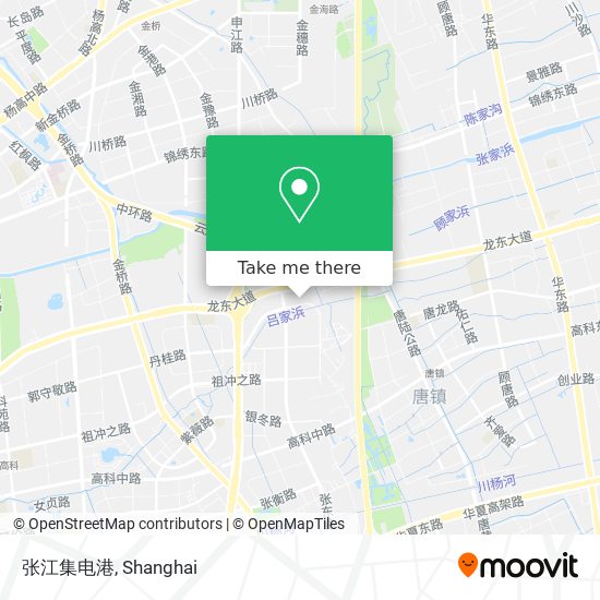 张江集电港 map