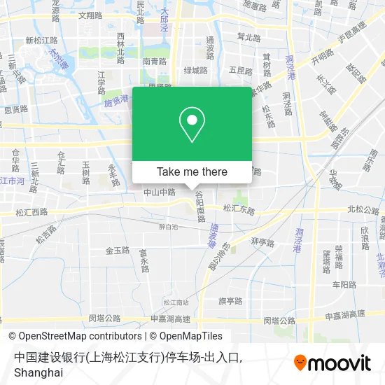 中国建设银行(上海松江支行)停车场-出入口 map