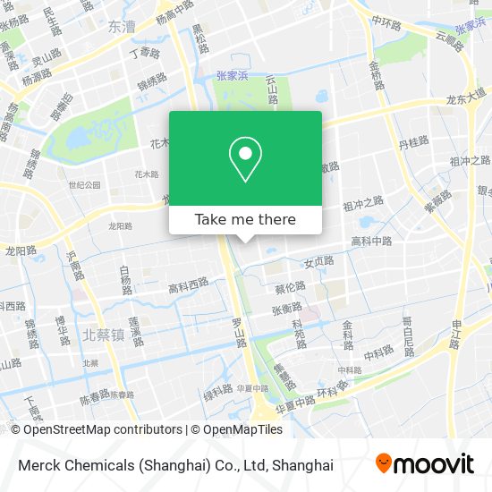 Merck Chemicals (Shanghai) Co., Ltd map