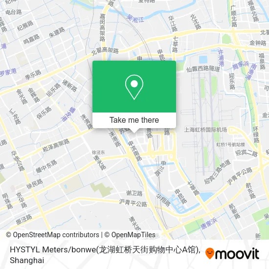 HYSTYL Meters / bonwe(龙湖虹桥天街购物中心A馆) map