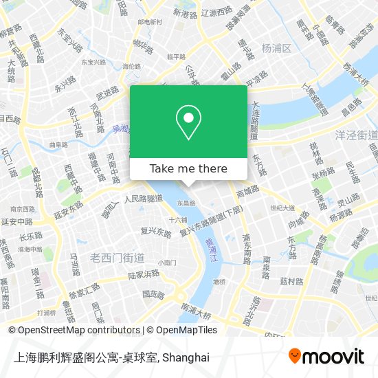 上海鹏利辉盛阁公寓-桌球室 map