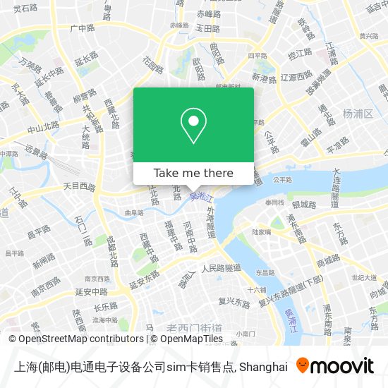 上海(邮电)电通电子设备公司sim卡销售点 map