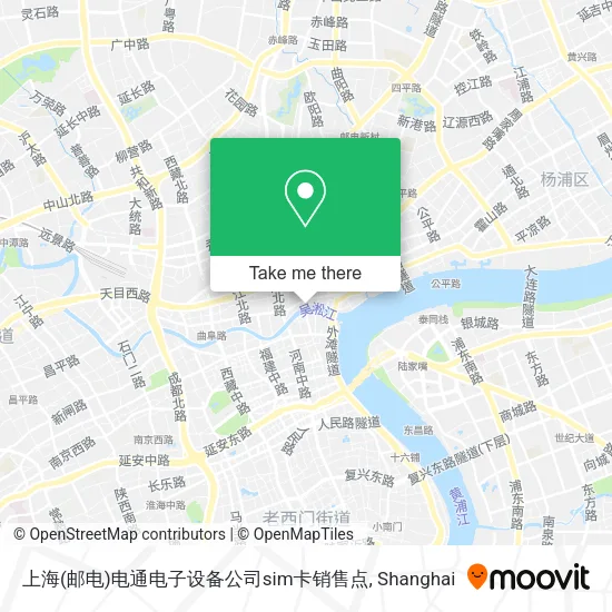 上海(邮电)电通电子设备公司sim卡销售点 map