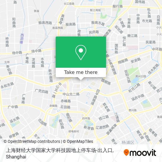 上海财经大学国家大学科技园地上停车场-出入口 map