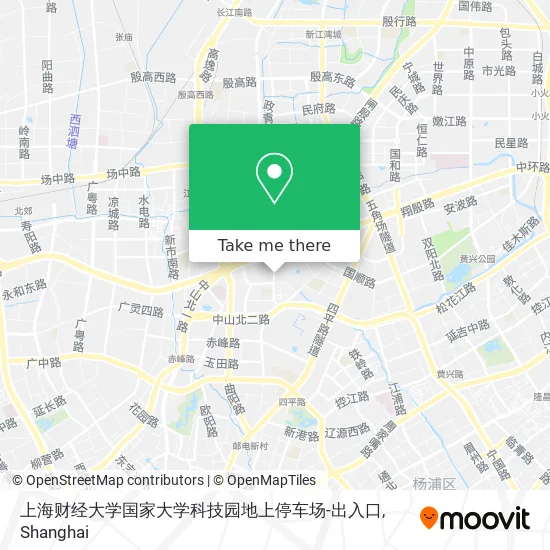 上海财经大学国家大学科技园地上停车场-出入口 map