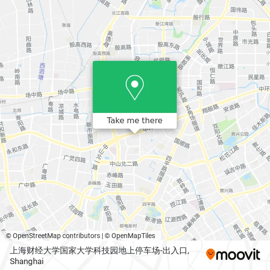 上海财经大学国家大学科技园地上停车场-出入口 map