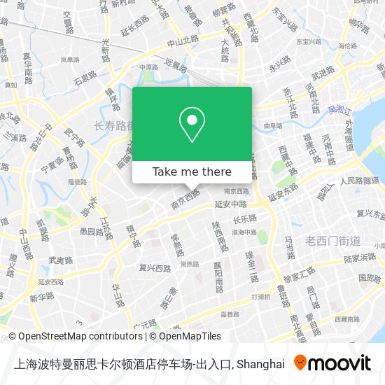 上海波特曼丽思卡尔顿酒店停车场-出入口 map