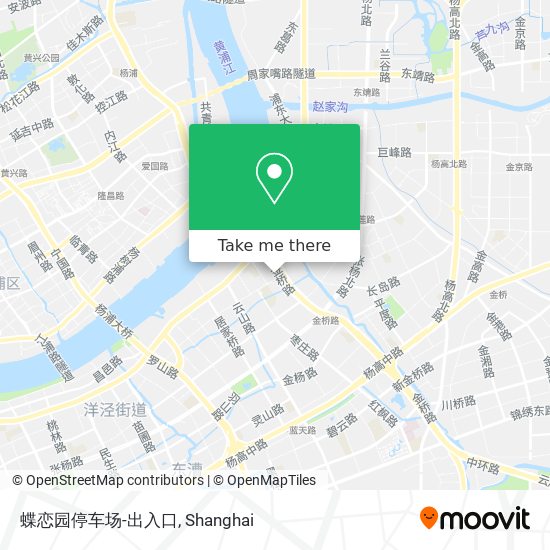 蝶恋园停车场-出入口 map