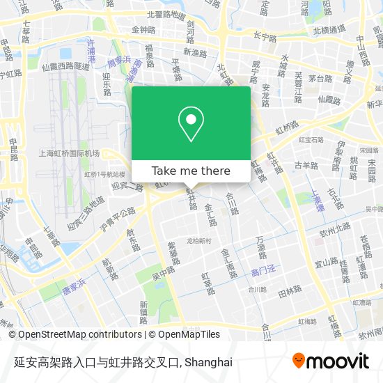 延安高架路入口与虹井路交叉口 map
