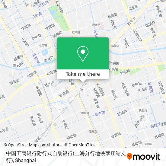 中国工商银行附行式自助银行(上海分行地铁莘庄站支行) map