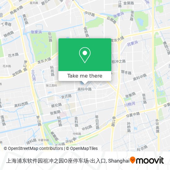 上海浦东软件园祖冲之园O座停车场-出入口 map