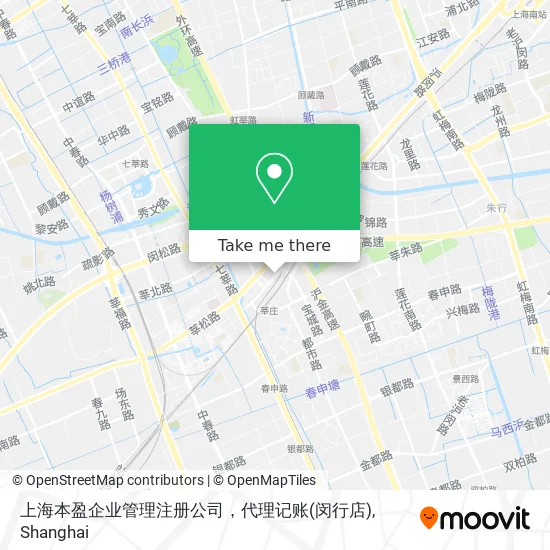 上海本盈企业管理注册公司，代理记账(闵行店) map