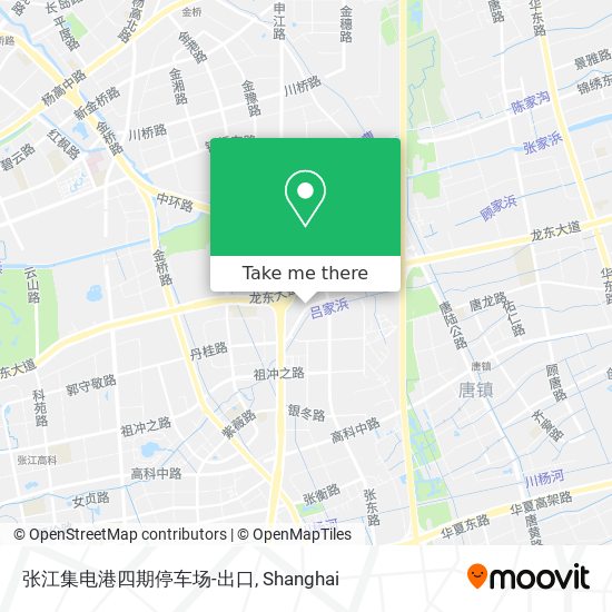 张江集电港四期停车场-出口 map
