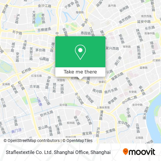 Staflextextile Co. Ltd. Shanghai Office map