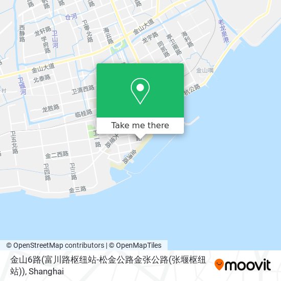 金山6路(富川路枢纽站-松金公路金张公路(张堰枢纽站)) map