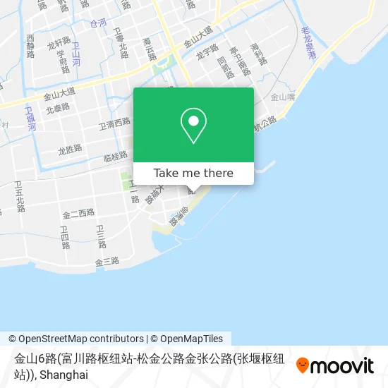 金山6路(富川路枢纽站-松金公路金张公路(张堰枢纽站)) map