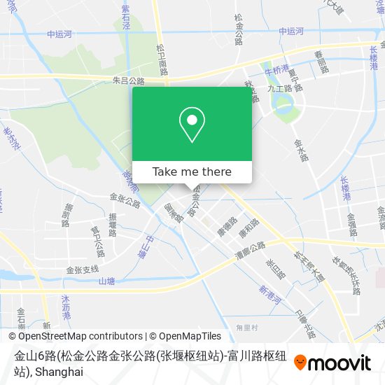 金山6路(松金公路金张公路(张堰枢纽站)-富川路枢纽站) map