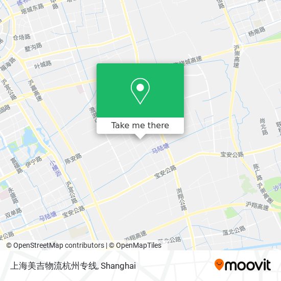 上海美吉物流杭州专线 map