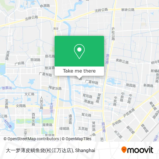 大一梦薄皮鲷鱼烧(松江万达店) map
