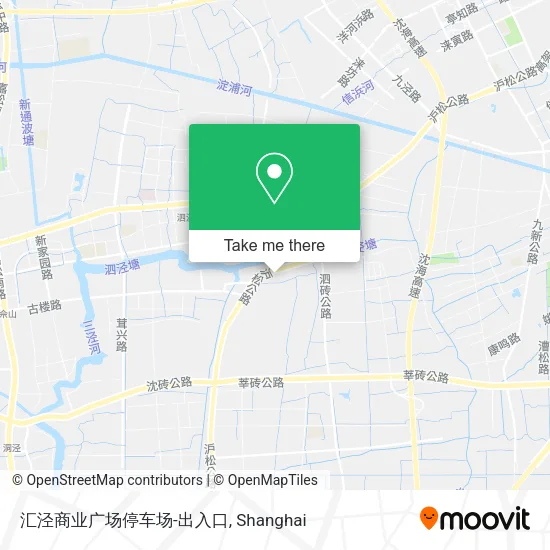 汇泾商业广场停车场-出入口 map