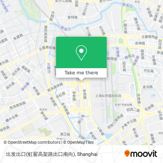 出发出口(虹翟高架路出口南向) map