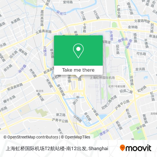 上海虹桥国际机场T2航站楼-南12出发 map