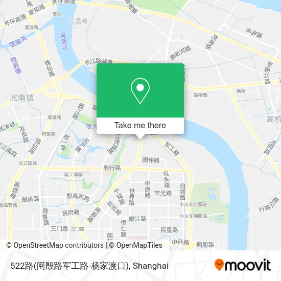 522路(闸殷路军工路-杨家渡口) map