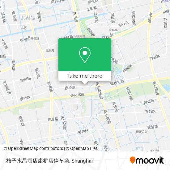 桔子水晶酒店康桥店停车场 map