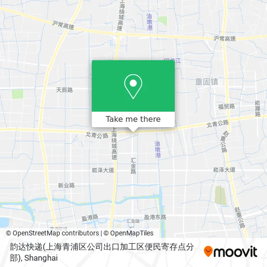 韵达快递(上海青浦区公司出口加工区便民寄存点分部) map