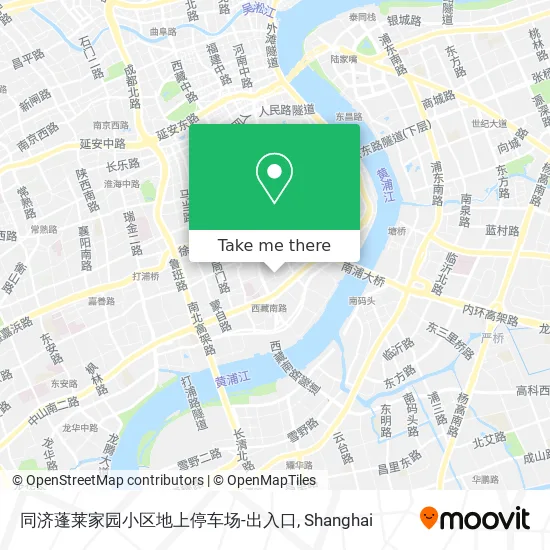 同济蓬莱家园小区地上停车场-出入口 map