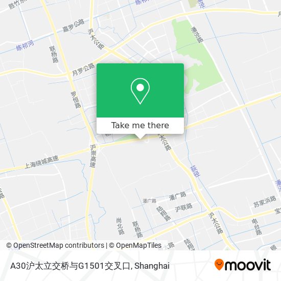 A30沪太立交桥与G1501交叉口 map
