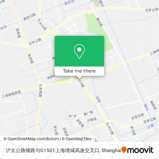 沪太公路辅路与G1501上海绕城高速交叉口 map