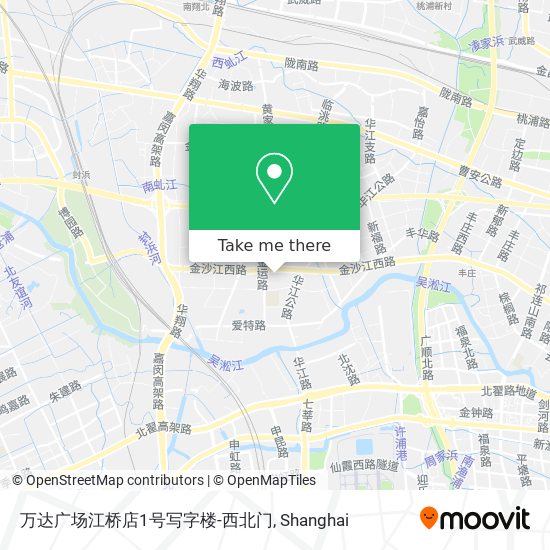 万达广场江桥店1号写字楼-西北门 map